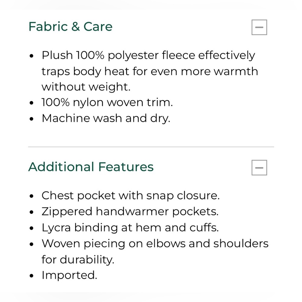 L.L. Bean High Pile Fleece Jacket cream white plus size 3X warm cozy thick‎ zip - Picture 14 of 15